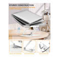 thumbnail image 4 of Acrylic Book Stand for Reading, Adjustable Holder with 360° Rotating Base & Page Clips,Desktop for Cookbook, Sheet Music, 4 of 6