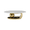 Gold+White, variant on MIKIBAMA Modern Oval Faux Marble Coffee Table for Living Room