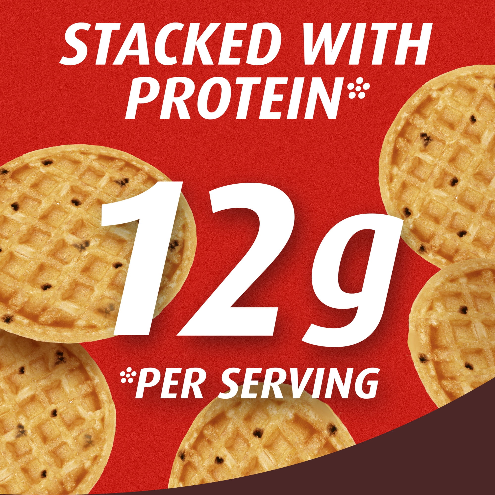 Premier Protein Frozen Chocolate Chip Protein Waffles, 9.87 oz Box, 8 Count