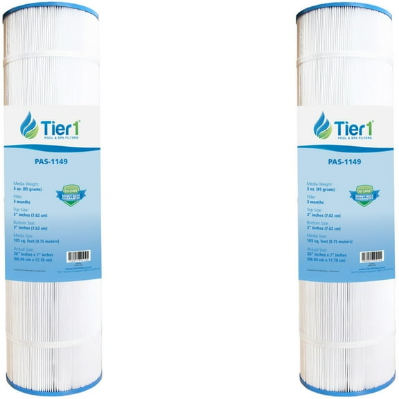 Tier1 Pool & Spa Filter Cartridge 2-pk | Replacement for Pentair Clean & Clear Plus 420, 178584, Unicel C-7471, FC-1977, Pleatco PCC105 and More | 105 sq ft Pleated Fabric Filter Media