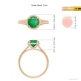 thumbnail image 5 of ANGARA Natural 1.2 ct Emerald Twist Rope Split Shank Ring in 14K Rose Gold for Women (Size-7mm) | May Birthstone, Birthday, Anniversary, Jewelry Gift for Women | Natural Emerald Ring, 5 of 10