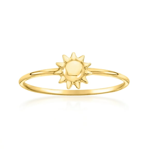Pure Collection by Ross-Simons Italian 14kt Yellow Gold Sun Ring, Women's, Adult