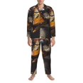 thumbnail image 3 of Sikiie Modern Funny Duck Mens Pajama Set, Soft Warm Long Sleeve Sleepwear, Cozy Button-Down Pjs for Men-Small, 3 of 7