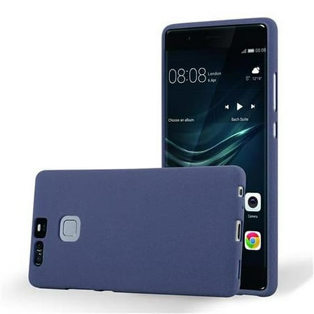 Cadorabo Case for Huawei P9 in FROST DARK BLUE - Protective Cover TPU silicone