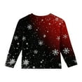 thumbnail image 3 of Girls Long Sleeve Pullover Top with Festive Tree and Gift Print Crewneck Casual Comfortable Soft Shirt for Holiday Wear, 3 of 4