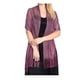 thumbnail image 1 of Sonducket Bufanda brillante Sexy chal de sombra de protección solar hilo fino femenino borla de encaje hueco largo exquisitas capas de boda Ropa, zapatos y accesorios Miscelánea rosa púrpura, 1 of 6