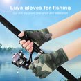 thumbnail image 1 of LJNYFDC Gants de Pêche en Polyester UPF 50+ Sans Doigts Protection UV Respirants Résistants à la Transpiration pour Kayak Randonnée, 1 of 6