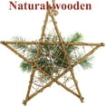 thumbnail image 2 of Dalrosia Christmas Mistletoe Decoration, Christmas Pentagram Frost Wreath Outdoor Christmas Decoration Hanging 12 inch Pentagram, Furniture Decoration, 2 of 6