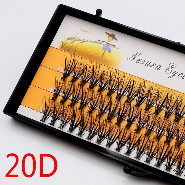 Pestañas postizas individuales de imitación de visón, extensiones de pestañas gruesas naturales, 20/30D, 1 caja/60 paquetes