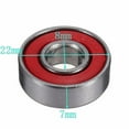 thumbnail image 3 of Fearlessin 10 Pieces Skateboard Bearing Longboard Bearings Skate Wheel Replacement Part Skating Professional Maintenance Assembly Red, 3 of 6
