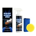 thumbnail image 2 of Headlight Restoration Spray, Car Headlamp Polish Cleaner, Anti-Oxidation Repair Agent, Car Light Lens Brightener, Quick Headlamp Repair Kit, Restore Clarity Visibility, Car Maintenance Care, 2 of 9