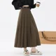 thumbnail image 3 of Falda plisada adelgazante de cintura alta con cinturón, elegante vestido largo de moda para mujer para primavera y verano, 3 of 4
