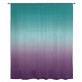 thumbnail image 2 of Teal Purple Ombre Sheer Curtains 84 Inches Long, Turquoise Gradient Modern Abstract Art Light Filering Curtains, Breathable Simi Curtain Privacy Drapes for Living Room Bedroom Window Treatment, 2 of 9