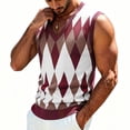 thumbnail image 2 of IROINNID Men's V-Neck Argyle Knit Sweater Vest Sleeveless Pullover Tank Top Casual Diamond Pattern Layering Essential for Business Office and Weekend Daily Wear, 2 of 6