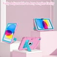 thumbnail image 6 of SUPNICE Case for iPad 10th Generation 2022 10.9 Inch,iPad 10th Generation Case with Pencil Holder & Kickstand,Shockproof Anti-Slip Protective Case for iPad 10th Generation 10.9",Pink and Turquoise, 6 of 7