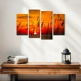 thumbnail image 2 of Elephant Stock Chesapeake Bay Sunrise Wall Art - Horizontal Multi Panel Canvas - Living Room Wall Decor - Nature Multi Panel - Orange And Black Decor - 24" x 14", 2 of 4