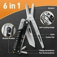 thumbnail image 2 of 5 in-1 EDC Multitool Knife Scissors with Screwdrivers, Detachable Design 440A Stainless Pocket Knife, Window Breaker, Tactical Gear for Camping, Surviving, Hiking, Gift for Men Dad, 2 of 9