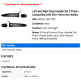 thumbnail image 2 of Left and Right Door Handle Set 2 Piece - Compatible with 2016 Chevy Malibu, 2 of 2