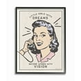 thumbnail image 2 of The Kids Room By Stupell Little Girls with Dreams Woman with Phone Framed Art, 11 x 14, Proudly A - Multi-Color 11 x 14, 2 of 3
