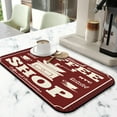 thumbnail image 2 of Coffee Mat, Coffee Vintage Red Pattern Coffee Bar Mat for Coffee Station Accessories and Organizer, Absorbent Dish Drying for Kitchen Counter, Coffee Bar Decor Coffee Machine Mat 19.5x12in, 2 of 7