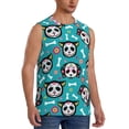 thumbnail image 2 of Fotbe Men's Skull Cat Print Men's Sleeveless Muscle Tank Tops Casual T-Shirts for Gym Workout Beach-Large, 2 of 8