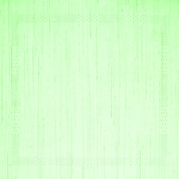 Ahgly Company Indoor Square Solid Green Modern Area Rugs, 7' Square