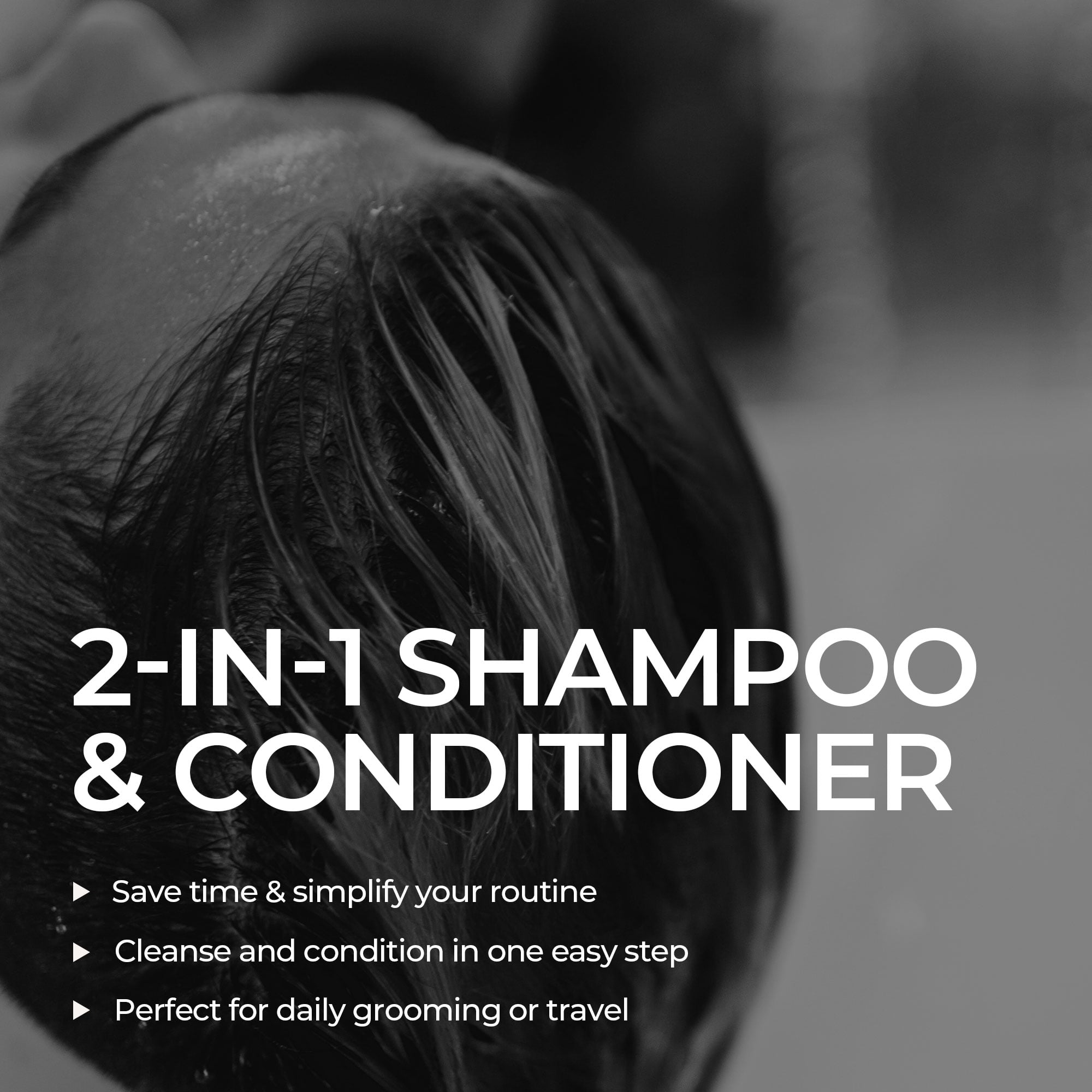 HOMMEFACE 2-in-1 Hair Strengthening Shampoo + Conditioner for Men, 16.9 fl. oz. - Hair Thickening, Scalp Exfoliating, Volumizing for Reduced Shedding, Density & Shine