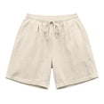 thumbnail image 5 of CHGBMOK Mens Solid Trendy Textured Shorts Elastic Waist Drawstring Casual Shorts Lightweight Breathable Summer Beach Shorts, 5 of 5