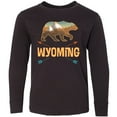 thumbnail image 3 of Inktastic Wyoming Vacation Bear Silhouette Long Sleeve Youth T-Shirt, 3 of 5
