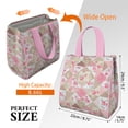 thumbnail image 3 of Pioneer Flower Floral Print Pattern Insulated Lunch Bag for Women & Adults,Large Portable Soft Cooler Lunch Bag,Thermal Food Storage Tote with Pearl Cotton,8.66L,8.75x5.75x9.5 Inch, 3 of 6