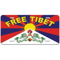 Free Tibet Novelty Metal Vanity License Tag Plate