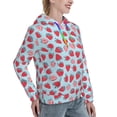 thumbnail image 6 of Salouo Strawberries Pattern Hoodie Sweatshirts for Women, Autumn Pullover Hoodie Workout Sweat Women's Long Sleeve Preppy Sweatshirts-Medium, 6 of 7
