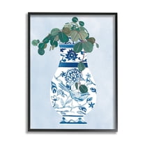 Stupell Industries Green Vine Plant Ornate Blue Bird Vase, 16 x 20, Design by Melissa WangÂ 