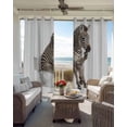 thumbnail image 6 of Funny Zebras Blackout Curtains for Bedroom Living Room Darkening Curtains 63 Inches Long Cute Art Fun Lovely Animals on Toilets Window Curtain 2 Panels Set Window Treatment Grommet Drapes 52"x63", 6 of 9