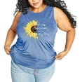 thumbnail image 4 of Anbech Women Sunflower Tank Top Be The Sunshine On A Cloudy Day Sleeveless Plus Size Summer Top Vest, 4 of 7