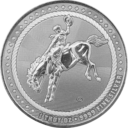 1 oz Cowboy Silver Round .9999 Silver Bullion Round