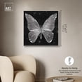 thumbnail image 5 of Sparkling Silver Butterfly Canvas Butterfly Art by Art Remedy, Silver Frame, 30" x 30", 5 of 7