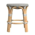 thumbnail image 5 of Butler Specialty Company Tobias Rattan Round 18" Stool - Gray and White, 5 of 5