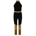 thumbnail image 4 of Freebily Kids Girls Shiny Metallic Gymnastic Unitard Sleeveless Bodysuit for Training and Performance Gold 8, 4 of 6