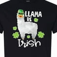 thumbnail image 4 of Inktastic St. Patrick's Day Llama Be Irish with Green Shamrocks T-Shirt, 4 of 5