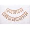 thumbnail image 6 of Inkdotpot Ready To Hang Happy Birthday Rustic Kraft Bunting Pre Strung Kids Birthday Decoration Bunting Banner Flags Party Supplies, 6 of 8