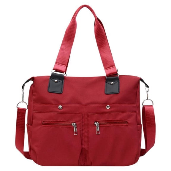 Canvas Toted Bag Nylon Multi Pocket Shoulder Bags Laptop Work Bag Teacher Purse Handbag for Women Crossbody Bags Gift