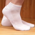 thumbnail image 2 of BambooMN Unisex Men's and Women's Athletic Sport Ankle Socks Made of Rayon from Bamboo - White - 4 Pairs - Large, 2 of 4