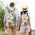 thumbnail image 6 of Daiia Birds And Flowers Vintage Canvas Backpack for Men and Women ,Hiking Backpack,Travel Laptop Bag for School,Large Capacity Backpack, 6 of 8