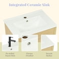 thumbnail image 5 of 20" Bathroom Vanity with Sink, Bathroom Cabinet with Soft Closing Door, Storage Rack and Adjustable Shelve, Natural Wood, 5 of 7