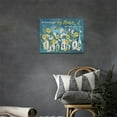 thumbnail image 5 of Farmhouse Flower Decor Wall Art Rustic Daisy Sunflower Floral Hummingbird Family Blue The Lord Pictures Wall Decor Canvas Painting Prints Artwork Framed for Bathroom Bedroom Kitchen 16"x12", 5 of 6