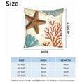 thumbnail image 3 of Starfish Blue Red Corals Set of 2 18X18 Inch Throw Pillow Cover Ocean Sail Map World Marine Voyage Sea Adventure Travel Pillow Cases Cushion Covers Decorative Home Living Room Bedroom Couch, 3 of 6