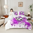 thumbnail image 4 of Homewish Gamer Football Soccer Boy 3 Pieces Queen Comforter Set,Sport Theme Ultra Soft Bedding Sets,Graffiti Splash Bedding Comforter Set,Super Cozy Room Decor,Reversible, 4 of 8