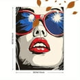 thumbnail image 3 of Retro Woman Sunglasses Canvas Painting/Wall Art，Suitable for Living Room，Bedroom，Office，Bathroom，Kitchen Decoration, 3 of 8