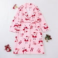 thumbnail image 2 of NAFUU Women's Robes Cute Bow Print Soft Flannel Winter Robe Cozy Bathrobe Christmas Pattern Bathrobes Sleepwear Loungewear Cold Weather Leisure Jammies, 2 of 9